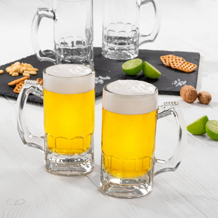 Libbey Classic 12.68-Ounce Clear Glass Beer Mugs, Set of 4