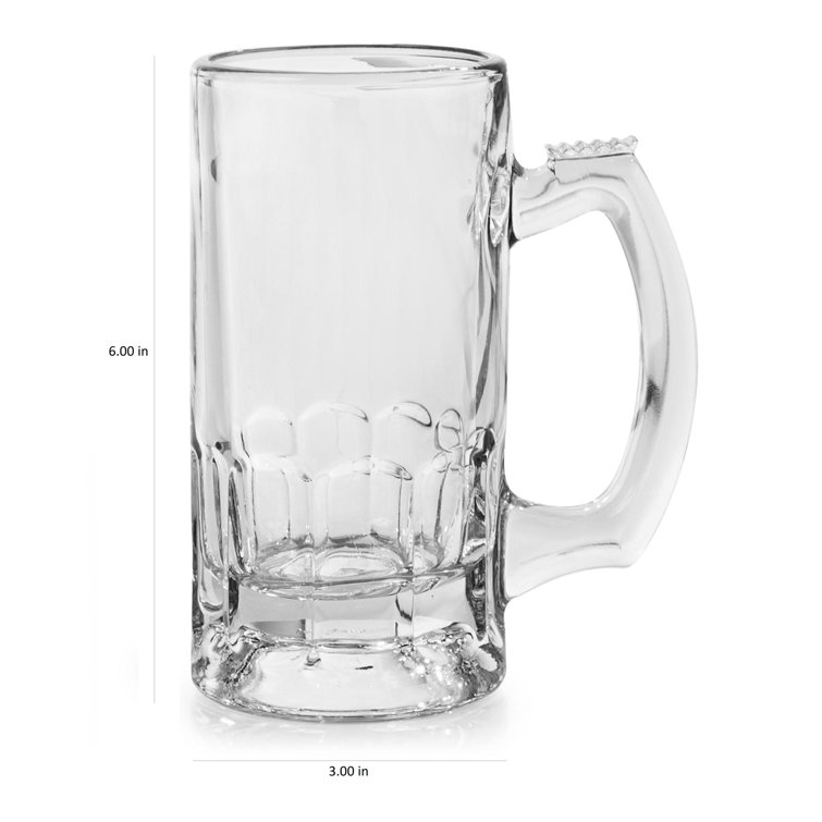 Libbey Classic 12.68-Ounce Clear Glass Beer Mugs, Set of 4