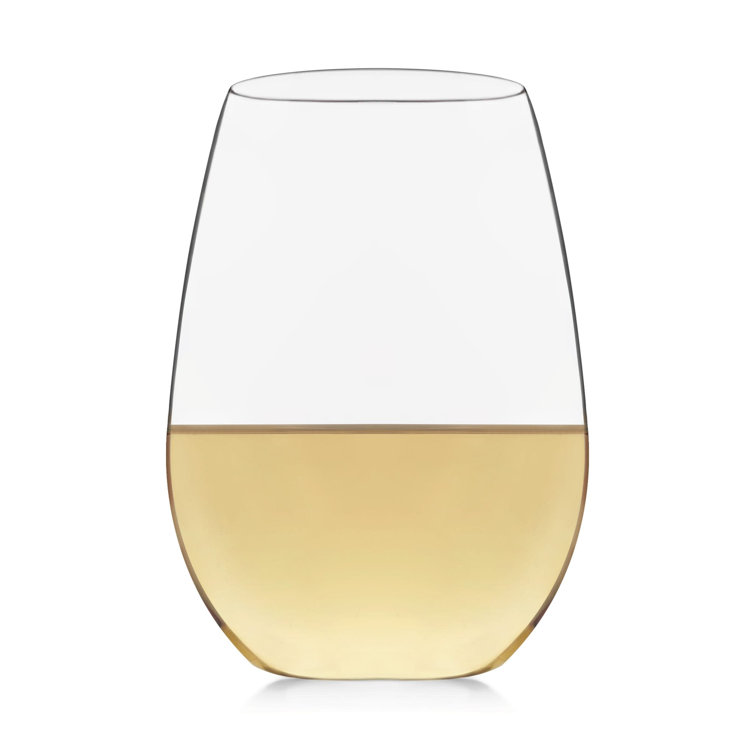 Libbey Signature Clear 21 oz Stemless White Wine Glasses Set of 4