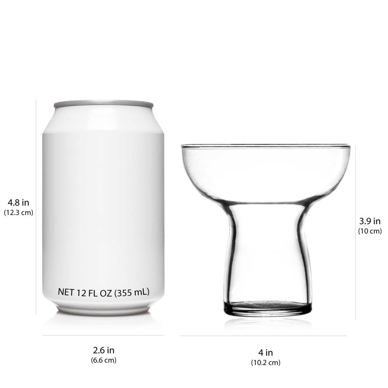 Libbey Clear Glass Stemless Margarita Glasses Set of 6