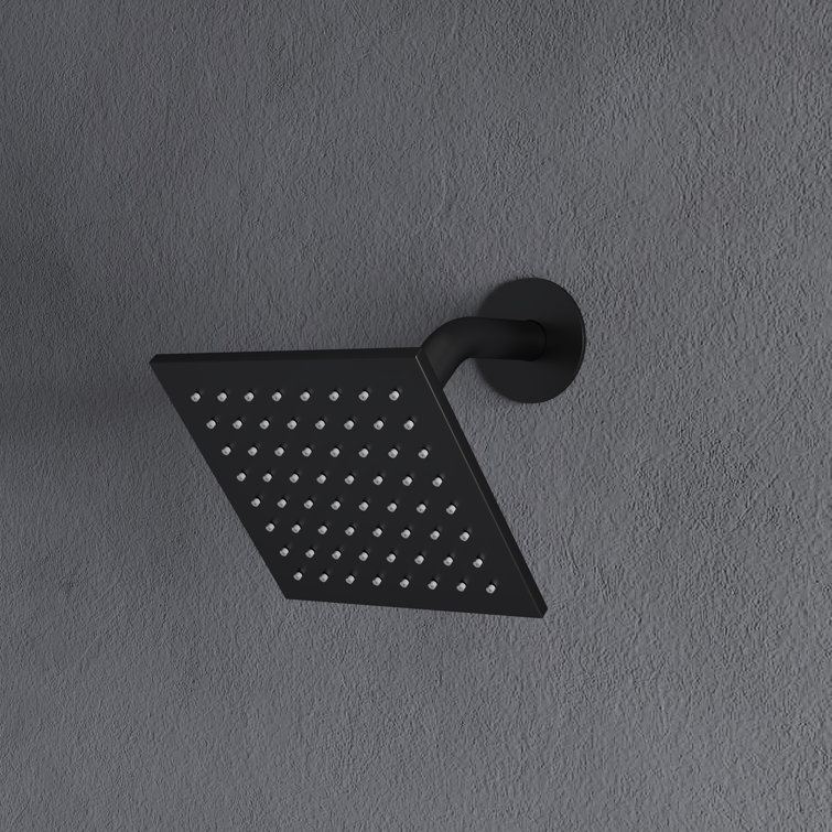 Matte Black Dual Shower System with LCD Display and Handheld