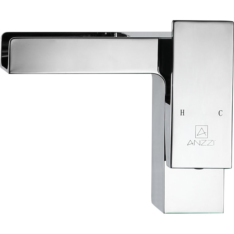 Polished Chrome Single-Handle Bathroom Faucet with Drain Assembly