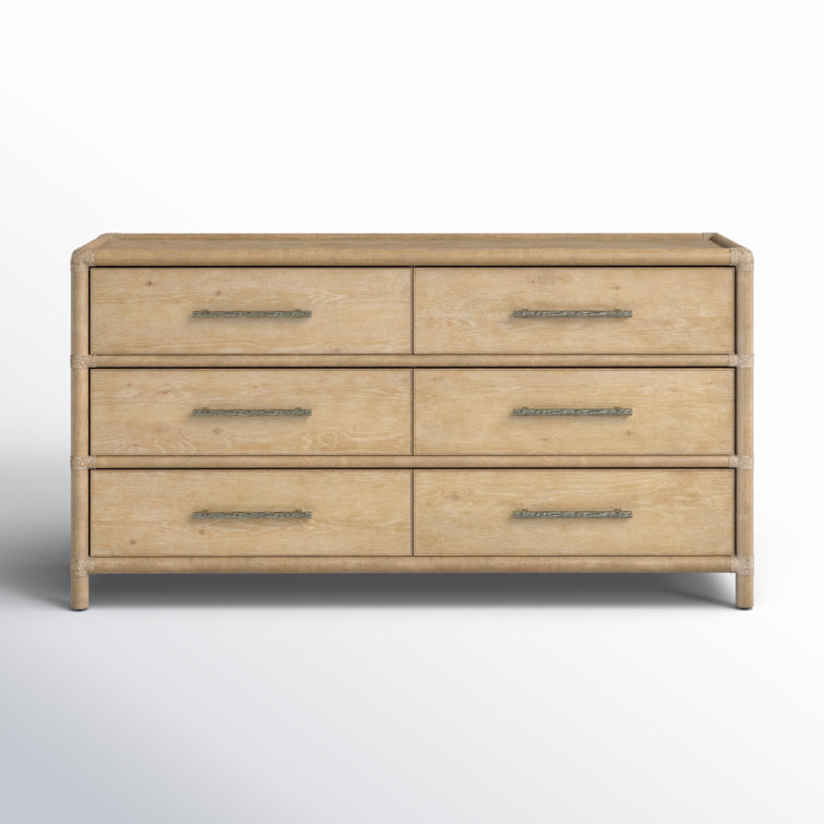 Dune Beige Oak and Maple 6-Drawer Dresser