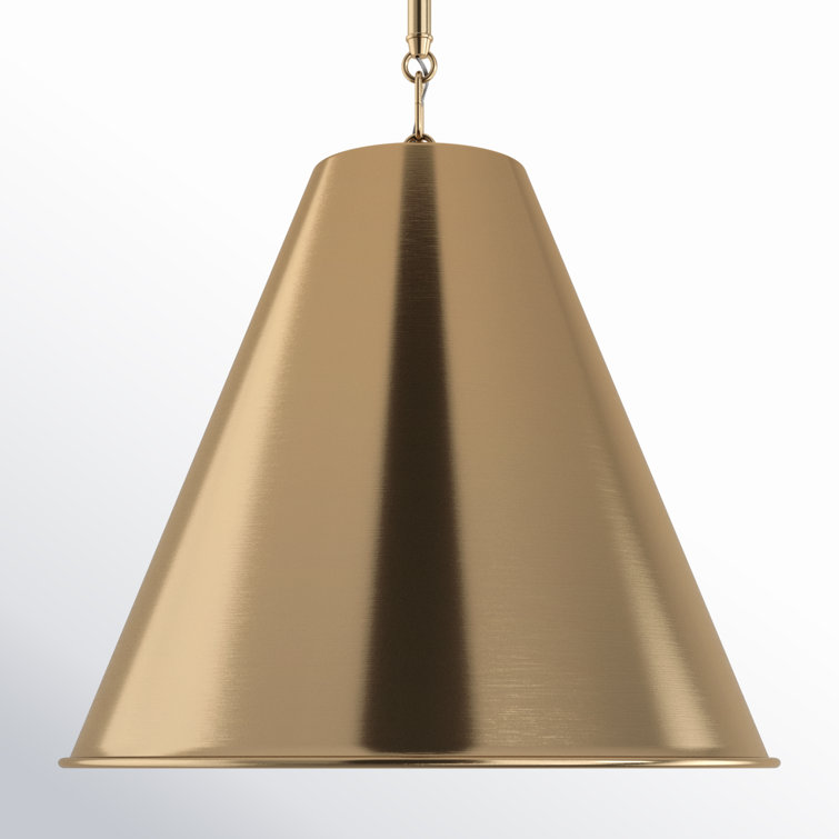 Satin Brass Steel Contemporary Pendant Light