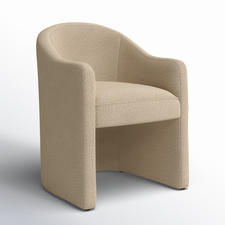 Thora Beige Boucle Upholstered Pine Dining Chair