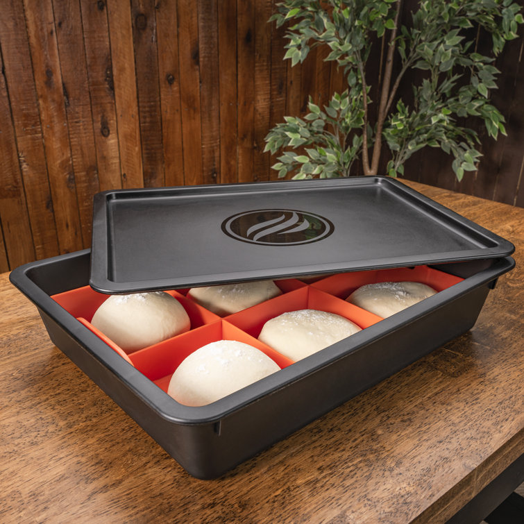 Black Plastic Pizza Dough Proofing Kit with Lid