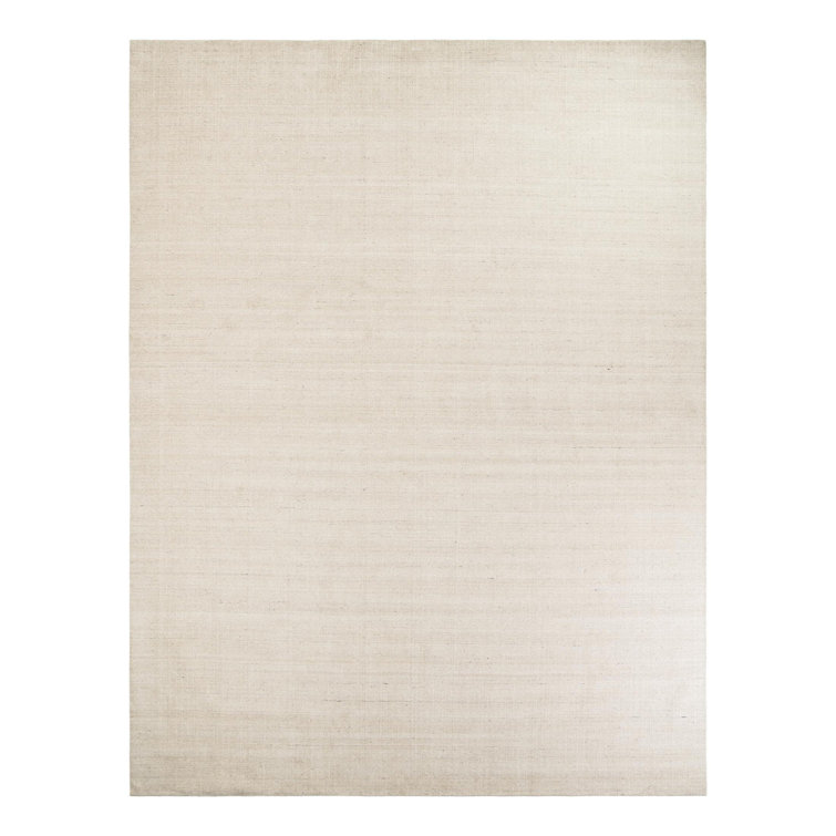 Vanilla Bean Hand-Knotted Wool Rectangular Area Rug 12x16
