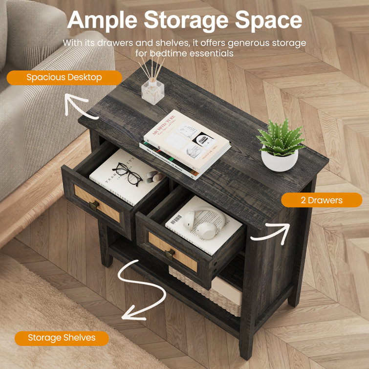 28'' 2 Drawer Accent Storage Cabinet
