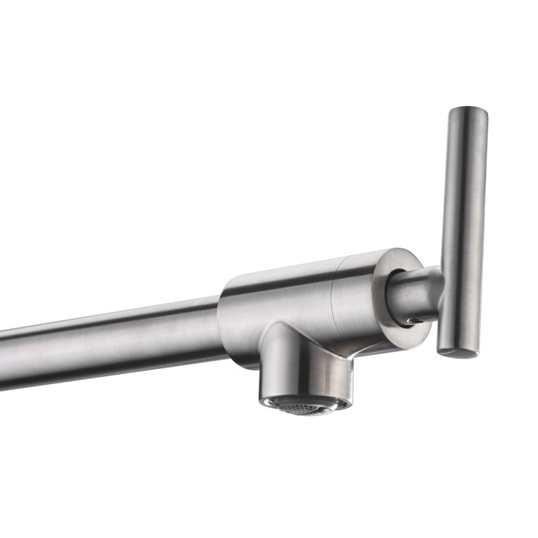 Brushed Nickel Wall Mounted Dual Joint Pot Filler