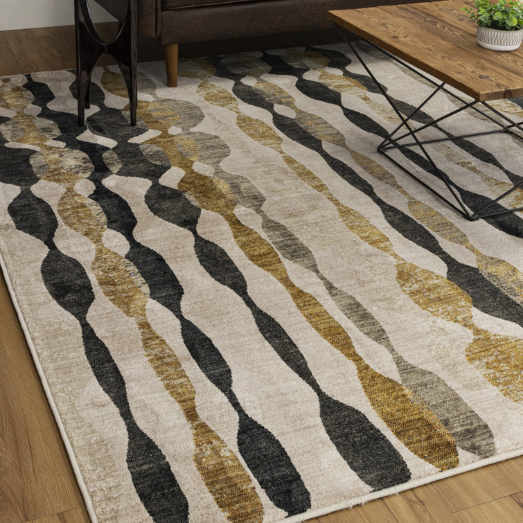Onyx Stripe Rectangular 8' x 11' Synthetic Area Rug