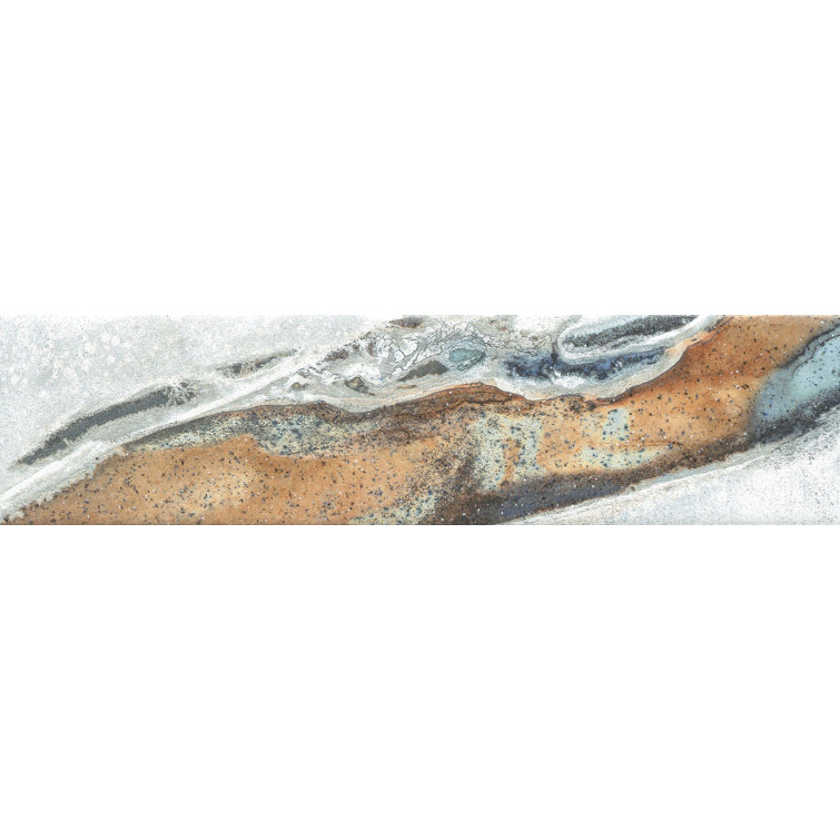 Amala 3x12 Glossy Porcelain Patterned Wall Tile
