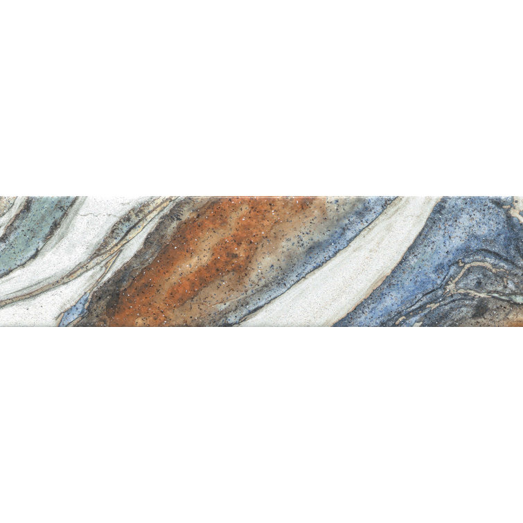Amala 3x12 Glossy Porcelain Patterned Wall Tile