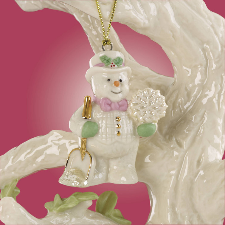 Snow Pals Porcelain Christmas Ornament and Tree Set