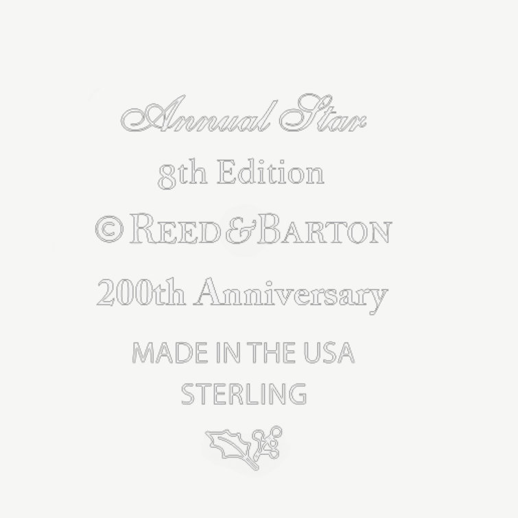 Sterling Silver 2024 Annual Star Ornament with Red Ribbon
