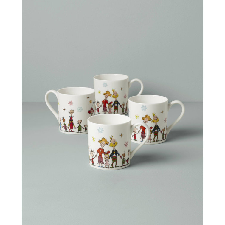 Whoville Christmas Ceramic Mugs Set of Four