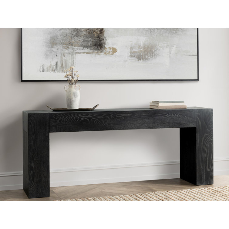 Elise 72" Black Solid Oak Console Table