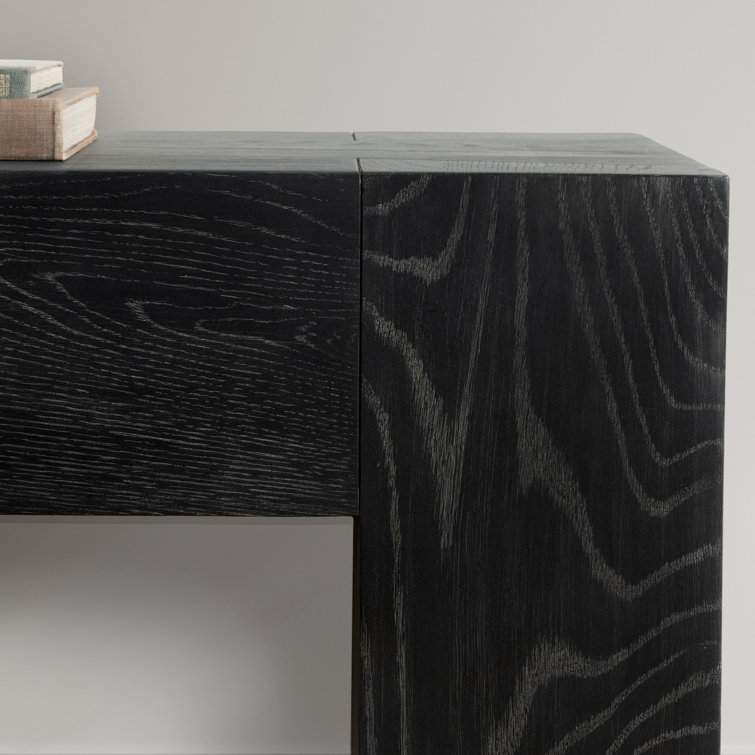 Elise 72" Black Solid Oak Console Table
