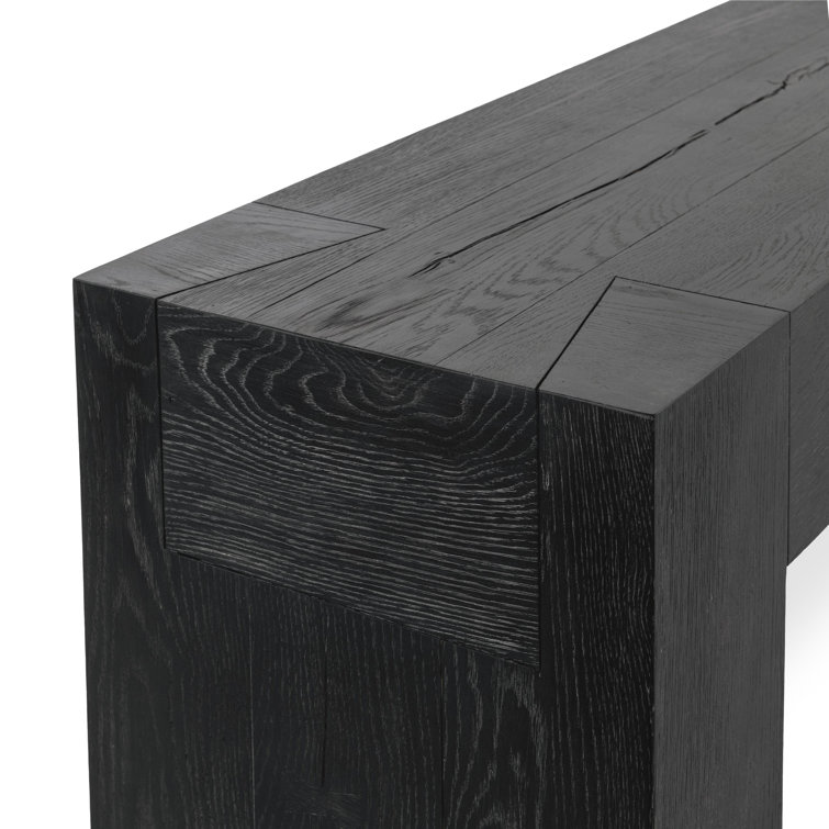 Elise 72" Black Solid Oak Console Table