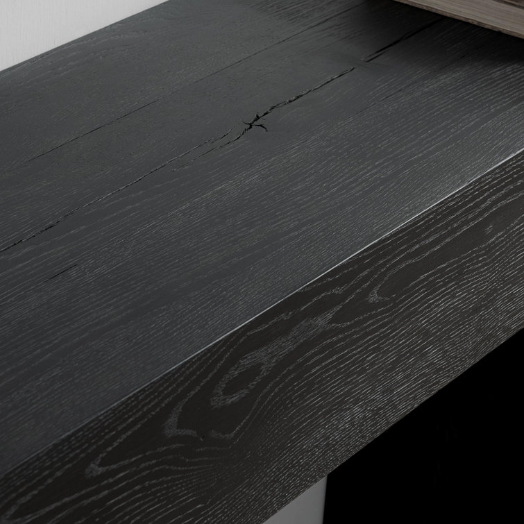 Elise 72" Black Solid Oak Console Table