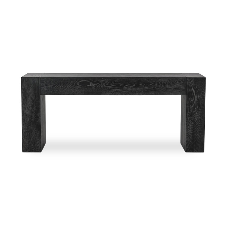 Elise 72" Black Solid Oak Console Table