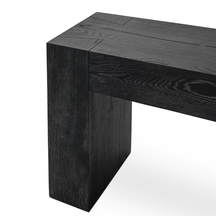 Elise 72" Black Solid Oak Console Table
