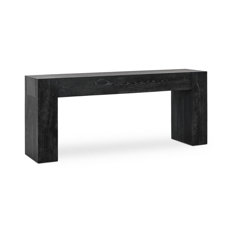 Elise 72" Black Solid Oak Console Table