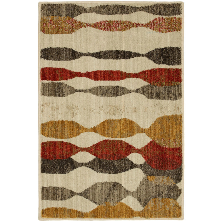 Ginger Stripe 2' x 3' Synthetic Area Rug