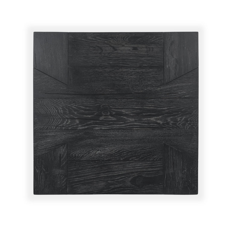 Meadow Black Solid Oak Rectangular End Table