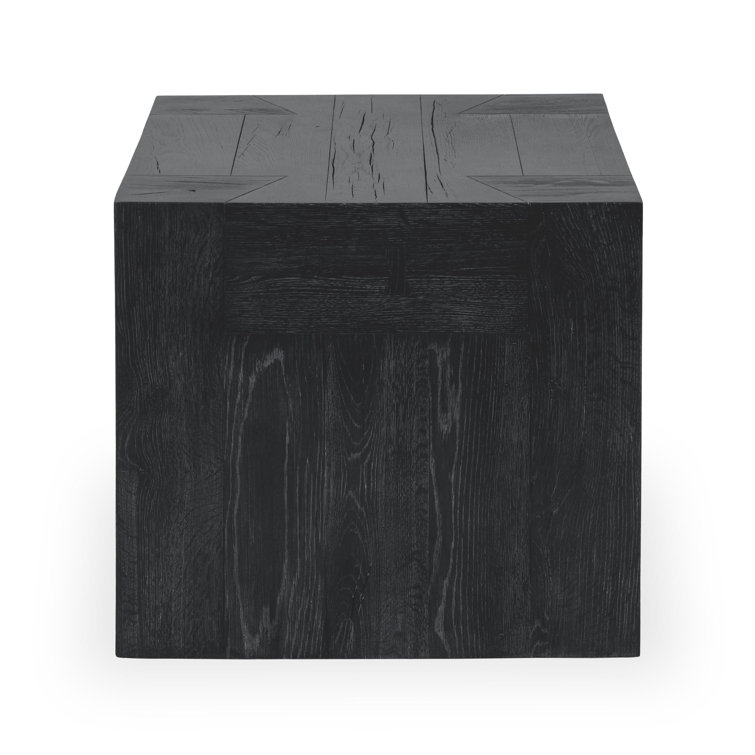 Meadow Black Solid Oak Rectangular End Table