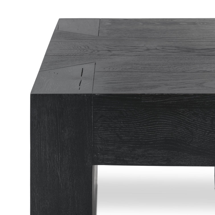 Meadow Black Solid Oak Rectangular End Table