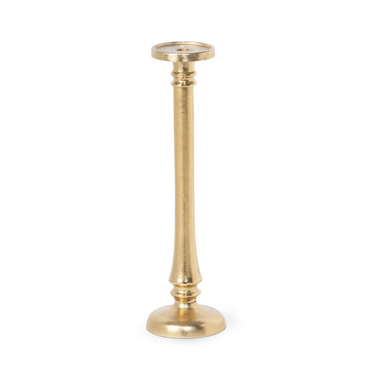 Elegant Gold Cast Aluminum Tall Candlestick