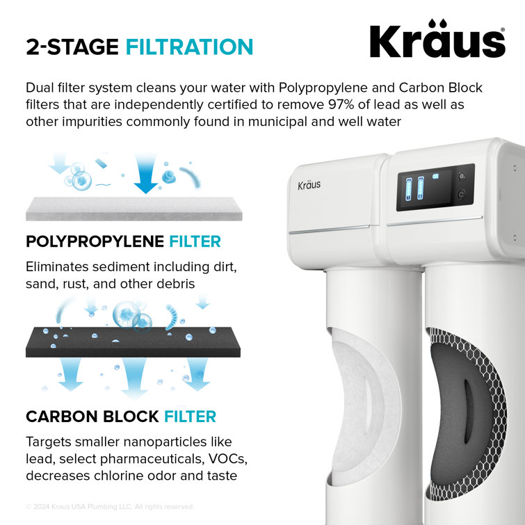 Stainless Steel Under-Sink Filtration System with Single Handle Faucet