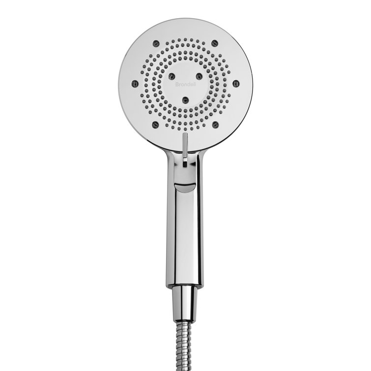Chrome Handheld Pulse Shower Head with Flexible Hose