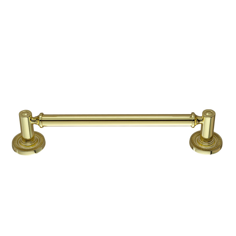 Minted 6-inch Polished Gold Cylindrical Bar Pull with Mounting Hardware