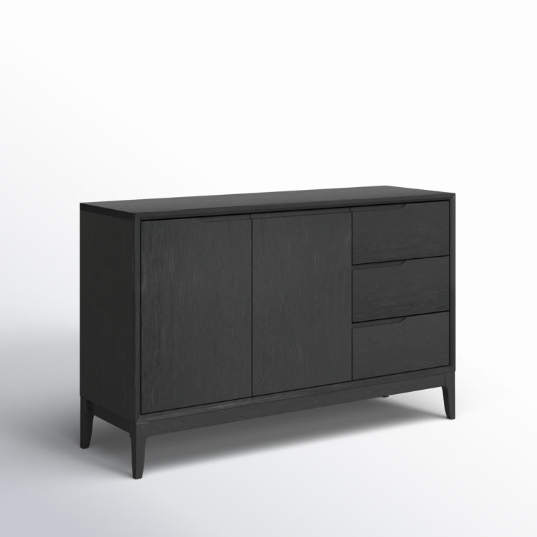 Black Solid and Manufactured Wood 60'' Sideboard