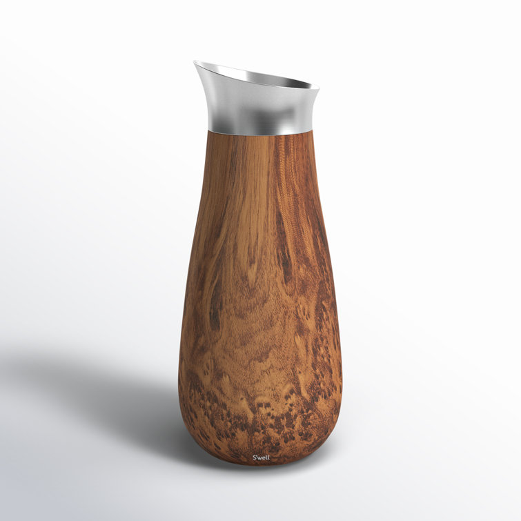 Teakwood Stainless Steel Carafe with Copper Insulation