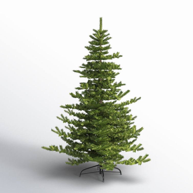 7.5' Green Pre-Lit Artificial Fir Christmas Tree with Metal Stand