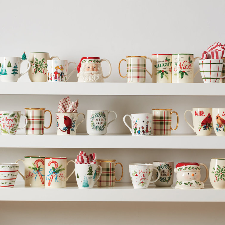 Whoville Christmas Ceramic Mugs Set of Four