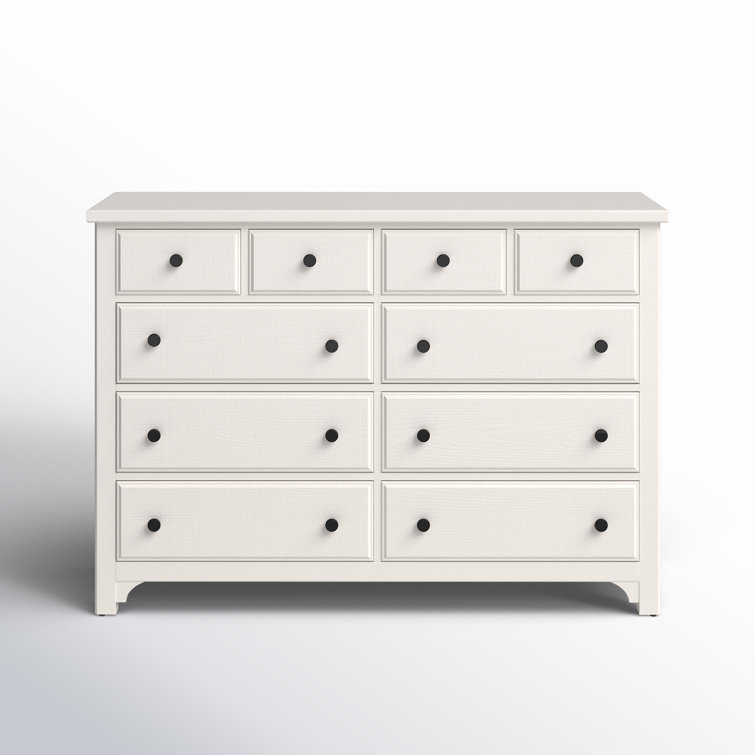 Soft White Double Dresser with Dovetail Drawers