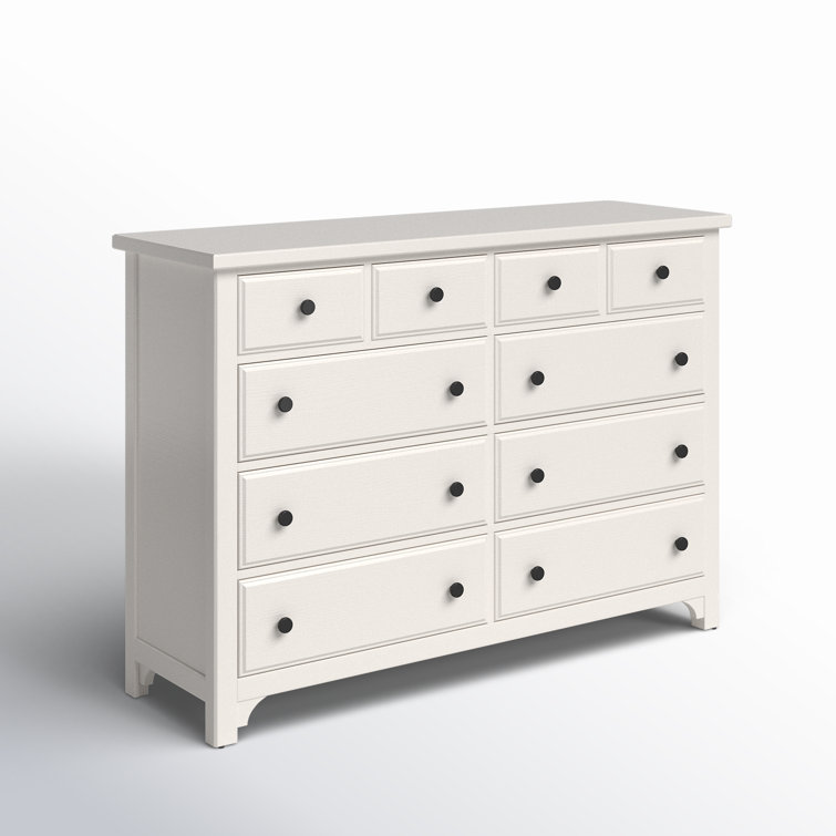 Soft White Double Dresser with Dovetail Drawers