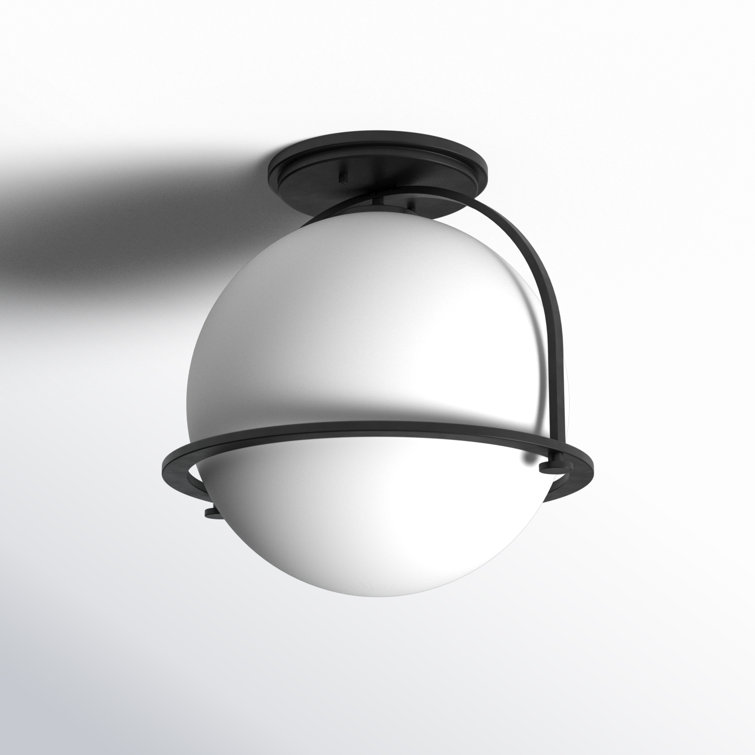 Somerset Chic Bronze & Glass Globe Ceiling Light