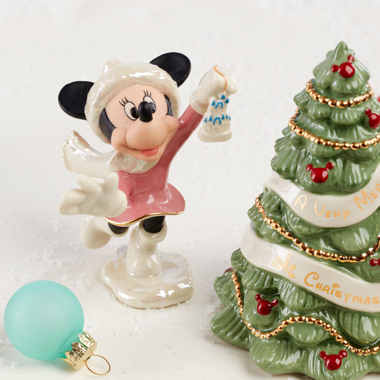 Disney Winter Fun 5-Piece Porcelain Figurine Set with 24K Gold Accents