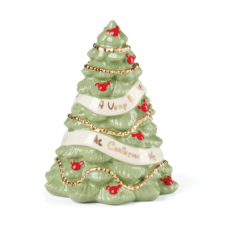 Disney Winter Fun 5-Piece Porcelain Figurine Set with 24K Gold Accents