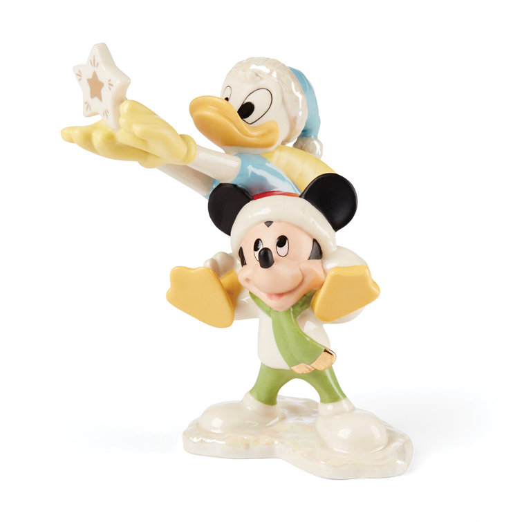 Disney Winter Fun 5-Piece Porcelain Figurine Set with 24K Gold Accents