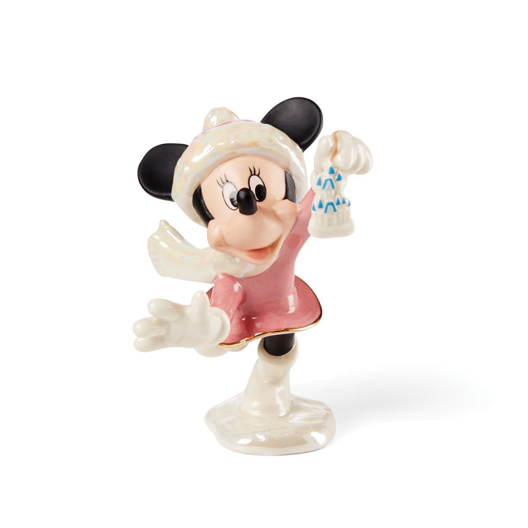 Disney Winter Fun 5-Piece Porcelain Figurine Set with 24K Gold Accents