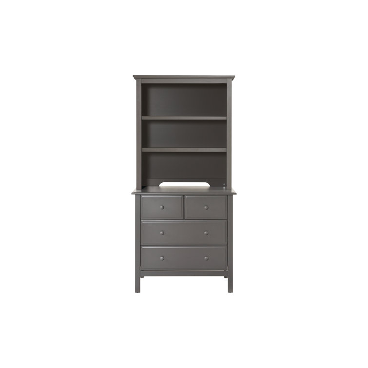 Slate Adjustable Kids Bookcase with Hutch Conversion