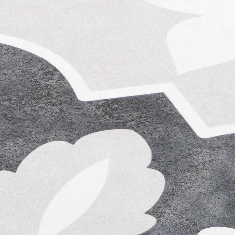 Veneto Black and Gray 6x6 Matte Porcelain Tile