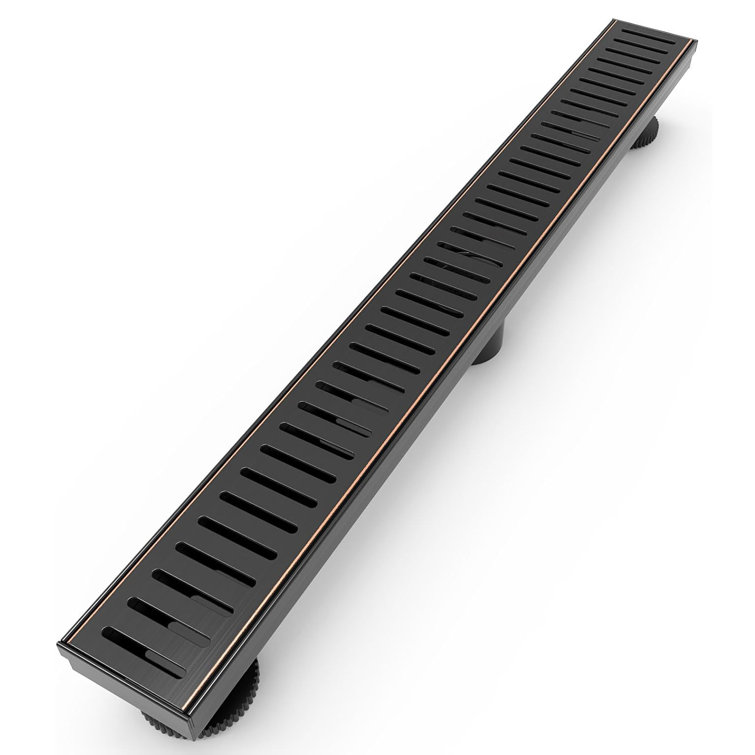 24 Inch Oil Rubbed Bronze Stainless Steel Linear Shower Drain