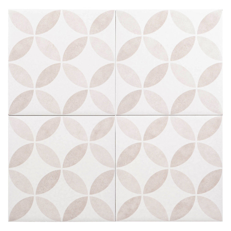 Genoa Beige Matte 6x6 Porcelain Patterned Tile