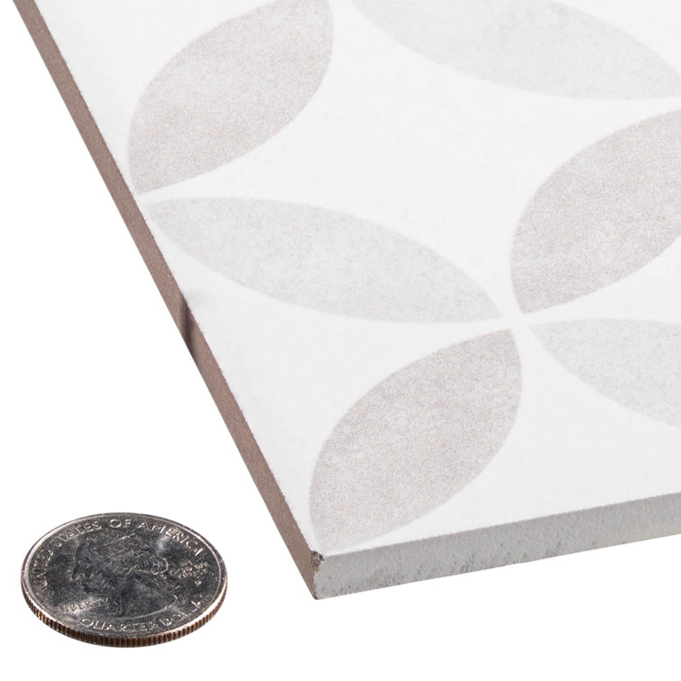 Genoa Beige Matte 6x6 Porcelain Patterned Tile